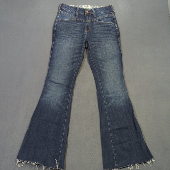 Ariat Denim - Ariat Jeans Women's 28R Blue R.E.A.L. High Rise Brynlee Flare Western Denim